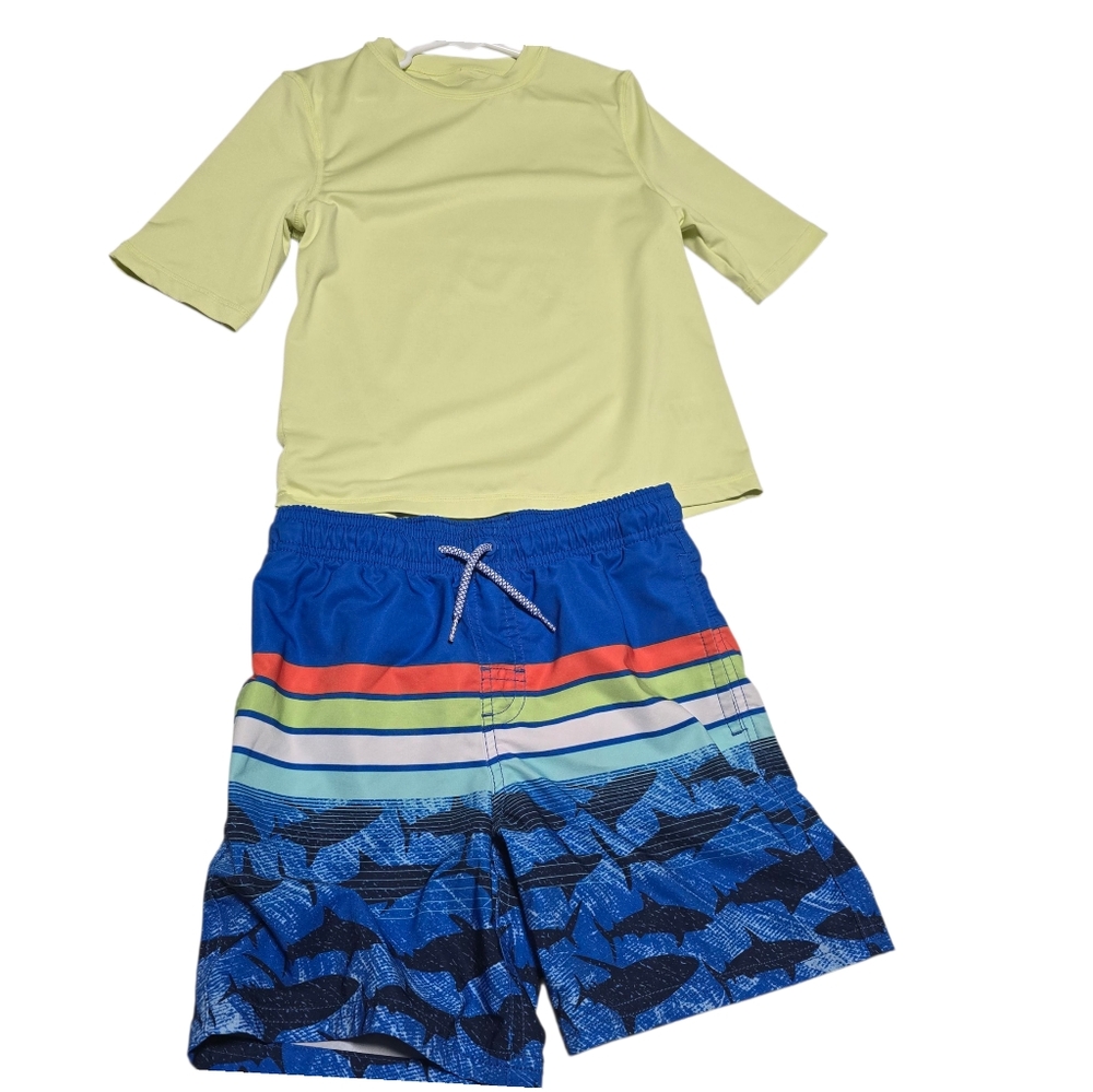 Boys Size 8 Swim Set - Blue and Green
